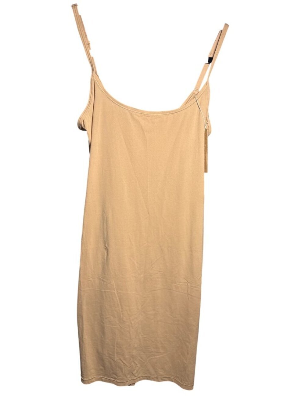 NWT SKIMS Fits Everybody Slip Dress Ochre Tan M MSRP $68